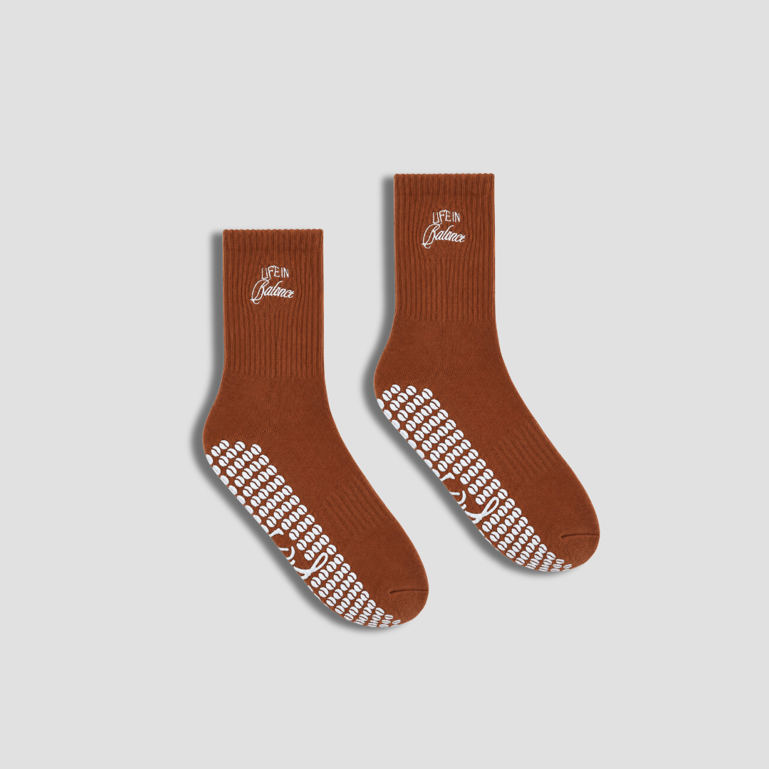 Grip Socks - Mocha Bean